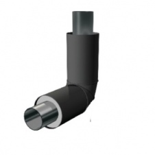 Отвод 90, Мст.09г2с, ГОСТ 8732-78/8731-74 159х4,5-2(280)-ППУ-ПЭ (L=1000 мм) с ОДК